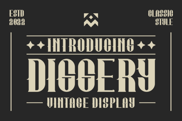 Diggery Display Font for Vintage Craft Branding