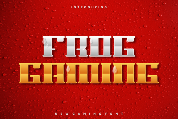 Frog Gaming Display Font for Handmade Labels and Shop Branding