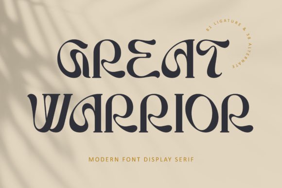 Great Warrior: A Modern Serif Display Font for Crafters