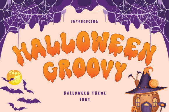 Halloween Groovy: A Bold Display Font for Spooky Digital Branding