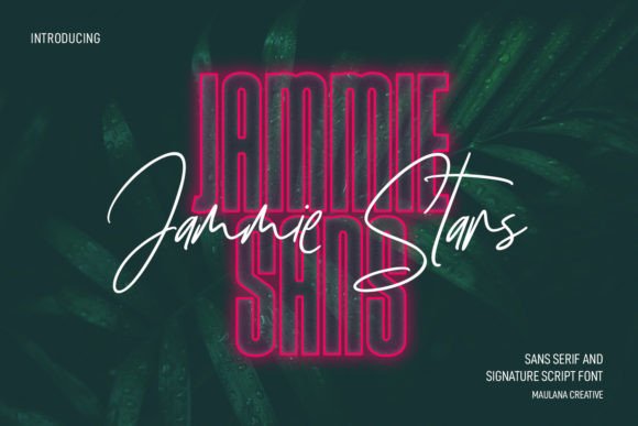 Jammie Stars Typeface: A Bold Display Font for Editorial Design