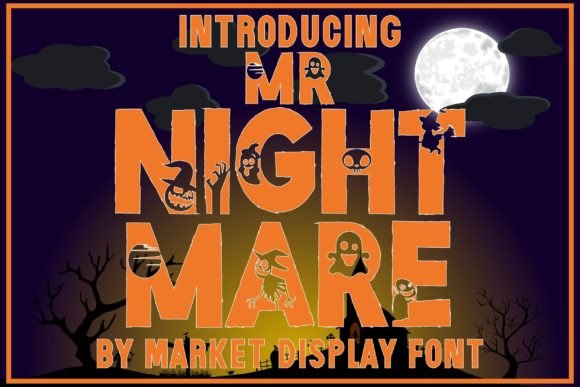 Mr Nightmare: A Playful Spooky Display Font for Creative Branding