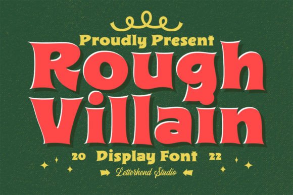 Rough Villain: A Bold Display Font for Playful Branding