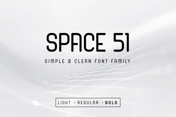 Space 51 Display Typeface for Modern Campaign Design