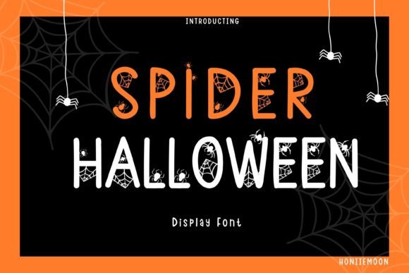 Spider Halloween: A Spooky Display Font for Editorial Design