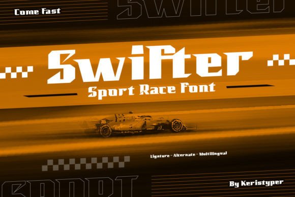 Swifter Typeface: A Racing Display Font for Bold Branding