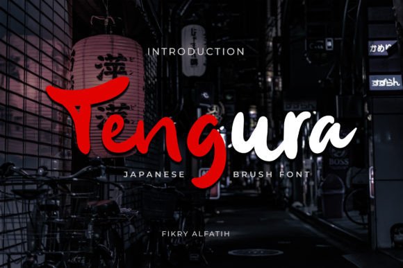 Tengura Typeface Review: Japanese-Inspired Brush Display for Editorial Design